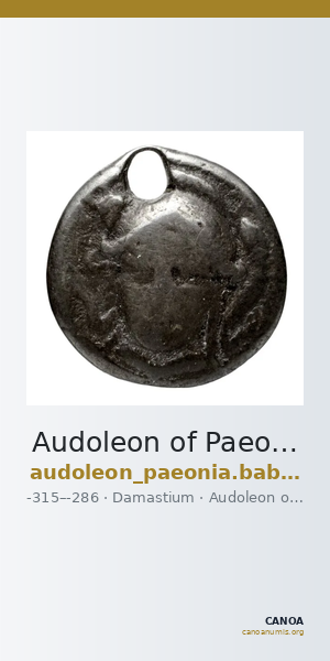 Audoleon of Paeonia Damastium Babelon 1932 1276-1277 — CANOA