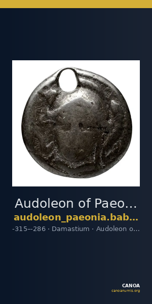 Audoleon of Paeonia Damastium Babelon 1932 1276-1277 — CANOA