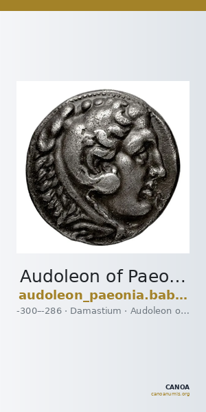 Audoleon of Paeonia Damastium Babelon 1932 1279 — CANOA