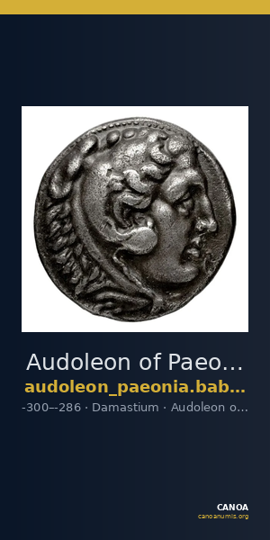 Audoleon of Paeonia Damastium Babelon 1932 1279 — CANOA