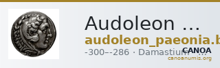 Audoleon of Paeonia Damastium Babelon 1932 1279 — CANOA