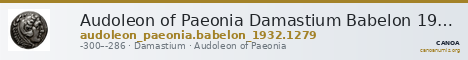 Audoleon of Paeonia Damastium Babelon 1932 1279 — CANOA
