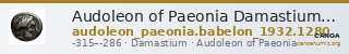 Audoleon of Paeonia Damastium Hoover 2016 152 — CANOA