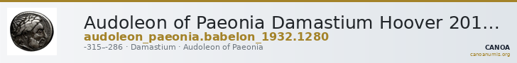 Audoleon of Paeonia Damastium Hoover 2016 152 — CANOA