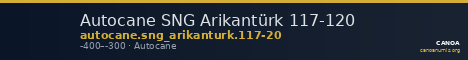Autocane SNG Arikantürk 117-120 — CANOA