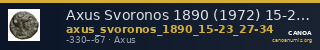 Axus Svoronos 1890 (1972) 15-23, 27-34 — CANOA