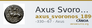 Axus Svoronos 1890 (1972) 8, 14 — CANOA