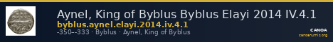 Aynel, King of Byblus Byblus Elayi 2014 IV.4.1 — CANOA