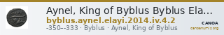 Aynel, King of Byblus Byblus Elayi 2014 IV.4.2 — CANOA