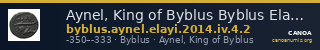 Aynel, King of Byblus Byblus Elayi 2014 IV.4.2 — CANOA