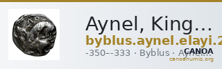 Aynel, King of Byblus Byblus Elayi 2014 IV.4.3 — CANOA