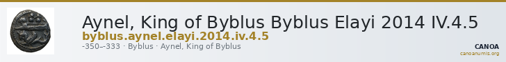 Aynel, King of Byblus Byblus Elayi 2014 IV.4.5 — CANOA