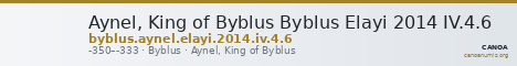 Aynel, King of Byblus Byblus Elayi 2014 IV.4.6 — CANOA