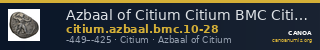 Azbaal of Citium Citium BMC Citium 10-28 — CANOA