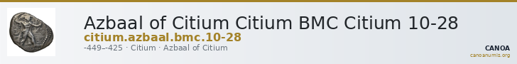 Azbaal of Citium Citium BMC Citium 10-28 — CANOA