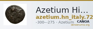 Azetium Historia Numorum Italy 727 — CANOA