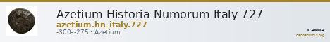 Azetium Historia Numorum Italy 727 — CANOA