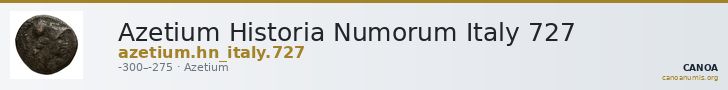 Azetium Historia Numorum Italy 727 — CANOA