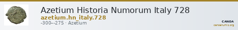 Azetium Historia Numorum Italy 728 — CANOA