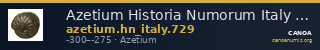 Azetium Historia Numorum Italy 729 — CANOA