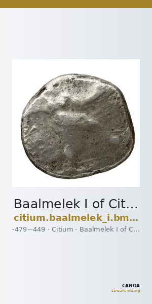 Baalmelek I of Citium Citium BMC Citium 2-7 — CANOA
