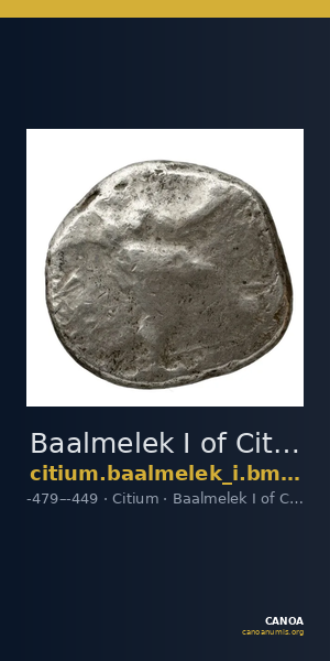 Baalmelek I of Citium Citium BMC Citium 2-7 — CANOA