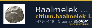 Baalmelek I of Citium Citium BMC Citium 2-7 — CANOA