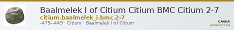 Baalmelek I of Citium Citium BMC Citium 2-7 — CANOA