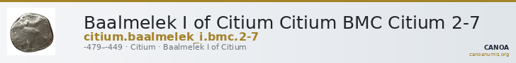 Baalmelek I of Citium Citium BMC Citium 2-7 — CANOA