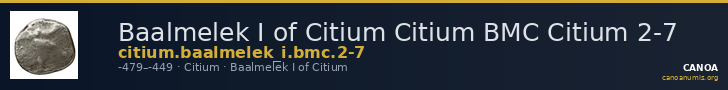 Baalmelek I of Citium Citium BMC Citium 2-7 — CANOA