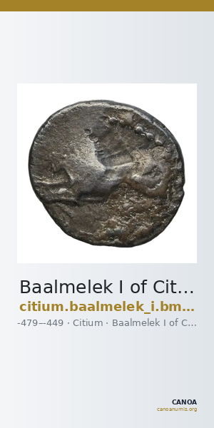 Baalmelek I of Citium Citium BMC Citium 8-9 — CANOA