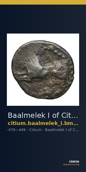 Baalmelek I of Citium Citium BMC Citium 8-9 — CANOA