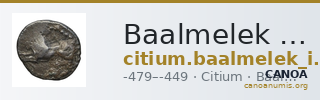 Baalmelek I of Citium Citium BMC Citium 8-9 — CANOA