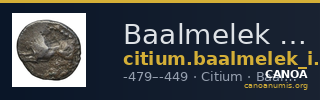 Baalmelek I of Citium Citium BMC Citium 8-9 — CANOA