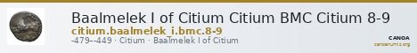Baalmelek I of Citium Citium BMC Citium 8-9 — CANOA