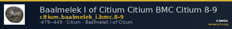 Baalmelek I of Citium Citium BMC Citium 8-9 — CANOA