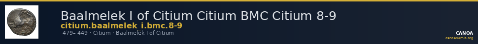 Baalmelek I of Citium Citium BMC Citium 8-9 — CANOA