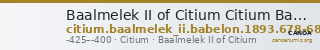Baalmelek II of Citium Citium Babelon 1893 678-689 — CANOA