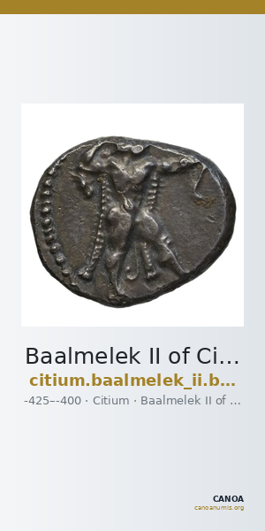 Baalmelek II of Citium Citium BMC Citium 29-48 — CANOA