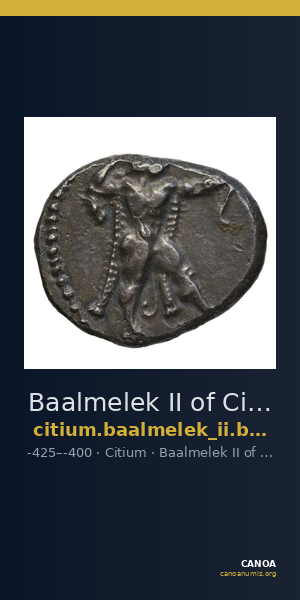 Baalmelek II of Citium Citium BMC Citium 29-48 — CANOA