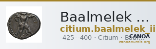 Baalmelek II of Citium Citium BMC Citium 29-48 — CANOA
