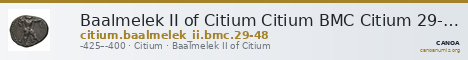 Baalmelek II of Citium Citium BMC Citium 29-48 — CANOA