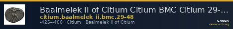 Baalmelek II of Citium Citium BMC Citium 29-48 — CANOA