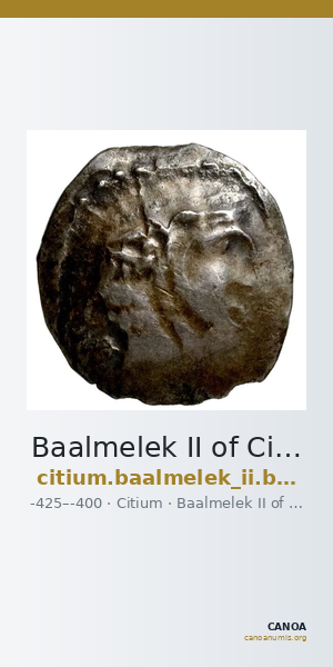 Baalmelek II of Citium Citium BMC Citium 49 — CANOA