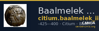 Baalmelek II of Citium Citium BMC Citium 49 — CANOA