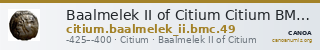 Baalmelek II of Citium Citium BMC Citium 49 — CANOA