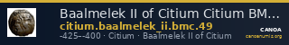 Baalmelek II of Citium Citium BMC Citium 49 — CANOA