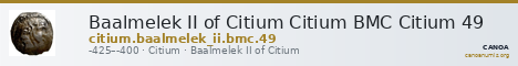 Baalmelek II of Citium Citium BMC Citium 49 — CANOA