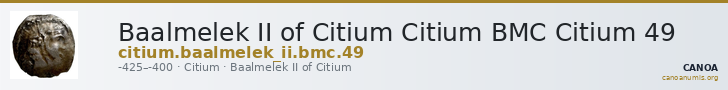 Baalmelek II of Citium Citium BMC Citium 49 — CANOA