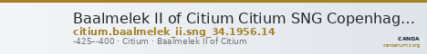 Baalmelek II of Citium Citium SNG Copenhagen Citium 14 — CANOA